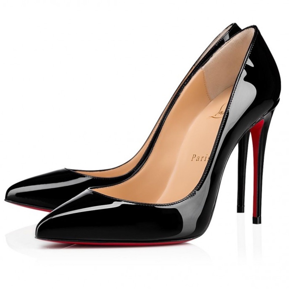 CHRISTIAN LOUBOUTIN PIGALLE FOLLIES 100 MM PATENT BLACK CALF ‼️